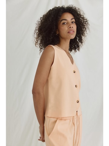Cotton Candy Weste "Nadeen" in Apricot