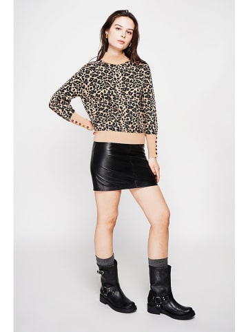 C& Jo Pullover in Beige/ Schwarz