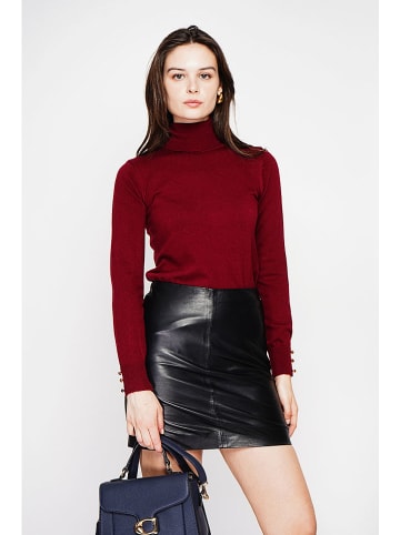 C& Jo Rollkragenpullover in Bordeaux