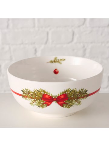 Boltze Müslischale "Noelle" in Weiß/ Rot - Ø 14 cm