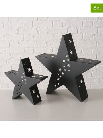 Boltze 2-delige set: deco-objecten "Touko" zwart