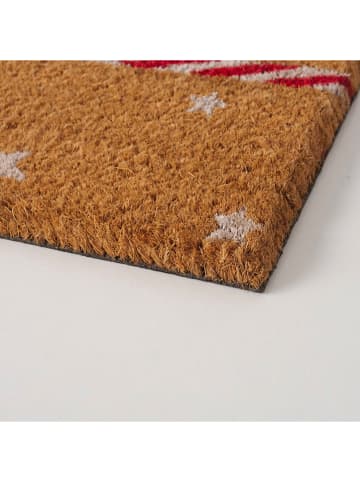 Boltze Kokosdeurmat "Julebrev" lichtbruin - (L)60 x (B)40 cm