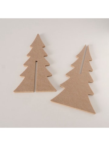 Boltze Dekoaufsteller "Felty" in Beige - (B)16,3 x (H)30 x (T)16,3 cm