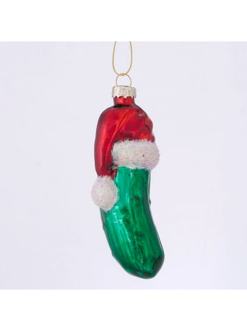 Boltze Zawieszka świąteczna "Ogórek" w kolorze zielono-czerwonym - wys. 12,5 cm
