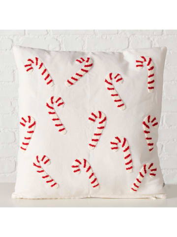 Boltze Kissen "Candycane" in Weiß/ Rot - (L)45 x (B)45 cm