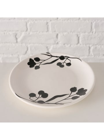 Boltze Dessertteller "Berries" in Weiß/ Schwarz - Ø 20,8 cm