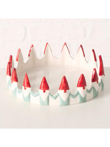 Boltze Servierschale "Remsy" in Weiß/ Rot - Ø 20 cm