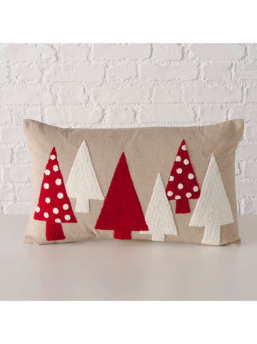 Boltze Kissen "Mali" in Beige/ Rot/ Weiß - (L)50 x (B)30 cm