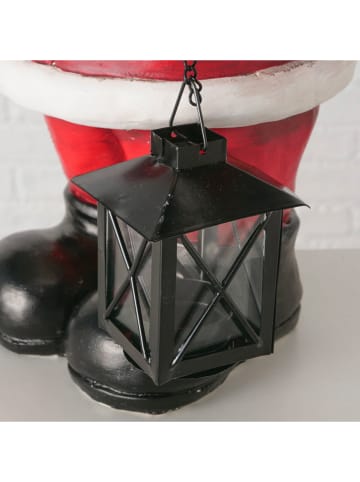 Boltze Teelichthalter "Gusty" in Rot/ Weiß - (H)17 cm