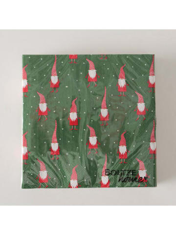 Boltze Servetten "Kurt" groen/rood - 20 stuks