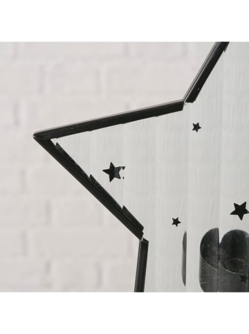 Boltze Theelichthouder "Stanny" zwart - (H)25,5 x Ø 8 cm