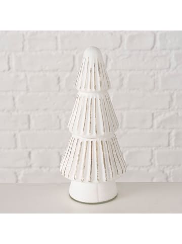 Boltze Deco-object "Snea" wit/zilverkleurig - (B)8,5 x (H)18 x (D)8,5 cm