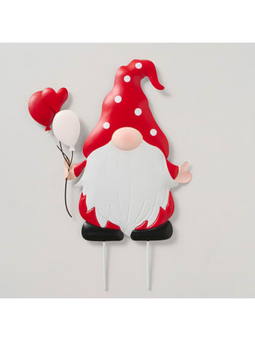 Boltze Gartenstab "August" in Rot/ Weiß - (H)50 cm