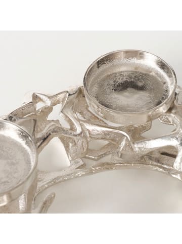 Boltze Świecznik "Sterny" w kolorze srebrnym - wys. 10 cm