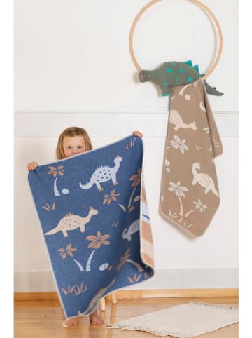 David Fussenegger Baby- & Kinderdecke "Juwel - Dinos" in Dunkelblau/ Beige
