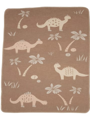 David Fussenegger Baby- & Kinderdecke "Juwel - Dinos" in Hellbraun/ Creme