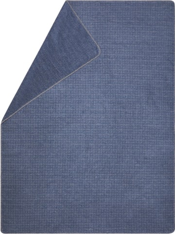 David Fussenegger Wohndecke "Savona - Faux Uni" in Blau