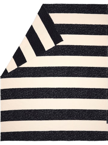 David Fussenegger Plaid "Teddy - Blockstreifen" in Schwarz/ Creme