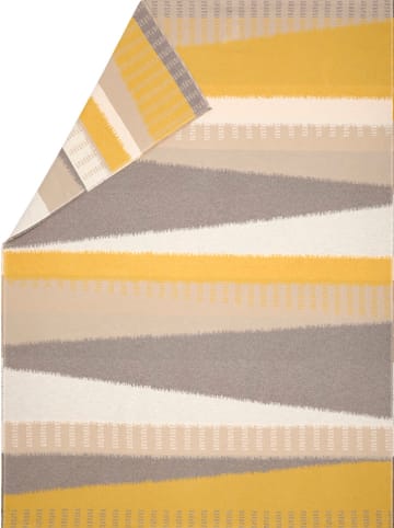 David Fussenegger Flanellen deken "Luca" geel/grijs