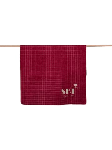 David Fussenegger Flanelldecke "Silvretta - Ski You Soon" in Rot