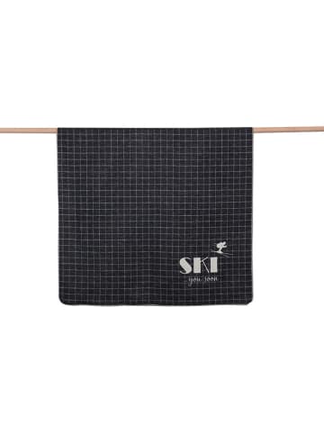 David Fussenegger  Flanellen deken "Silvretta - Ski You Soon" antraciet