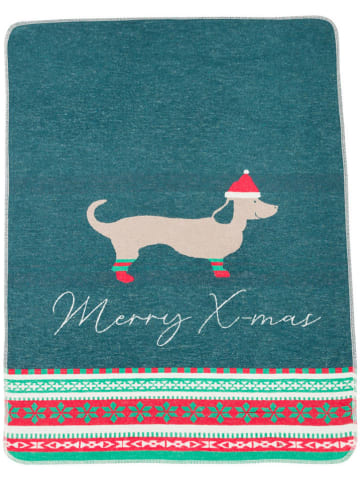 David Fussenegger Haustierdecke "Merry X-Mas" in Grün