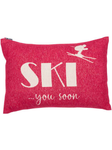 David Fussenegger Kissenhülle "Silvretta - SKI You Soon" in Rot