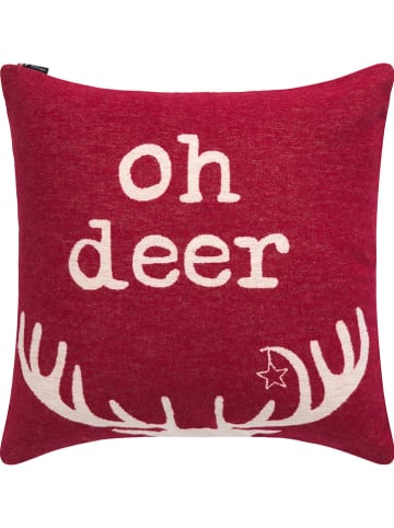 David Fussenegger Poszewka "Silvretta - Oh Deer" w kolorze czerwonym na poduszkę