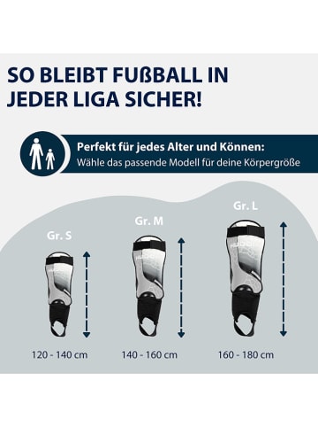 Hudora Schienbeinschützer mit Knöchelschutz in Grau