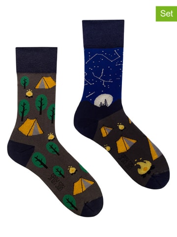 Spox Sox 2er-Set: Socken in Braun/ Schwarz