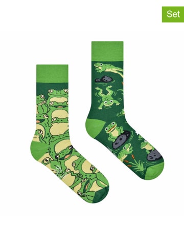 Spox Sox 2er-Set: Socken in Grün/ Beige