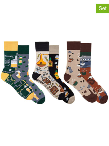 Spox Sox 3er-Set: Socken in Beige/ Grün/ Schwarz