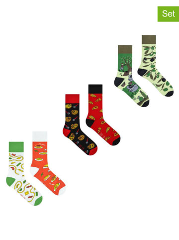 Spox Sox 3er-Set: Socken in Weiß/ Grün/ Rot