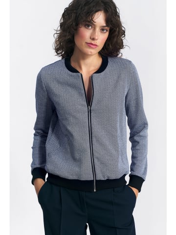 Nife Vest wit/donkerblauw