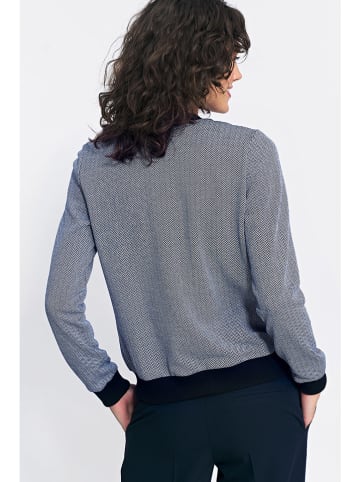 Nife Cardigan in Weiß/ Dunkelblau