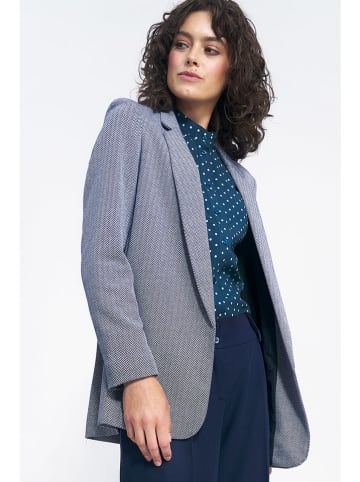 Nife Blazer in Dunkelblau/ Weiß