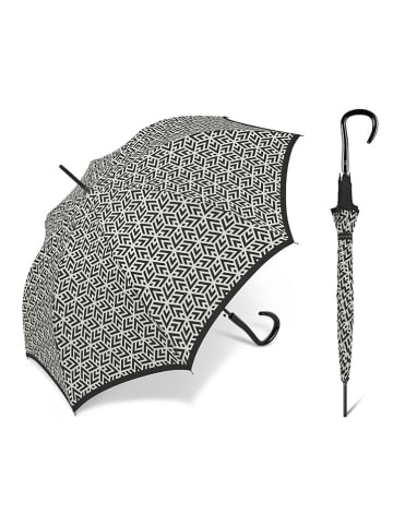 happy rain Stockschirm in Schwarz/ Creme - Ø 100 cm
