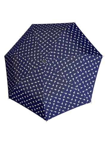 Doppler Taschenschirm in Dunkelblau/ Weiß - Ø 89 cm