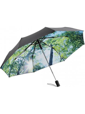FARE Taschenschirm "Nature" in Grün/ Schwarz - Ø 100 cm