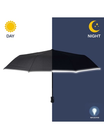PERLETTI Parasol "Reflective" w kolorze czarnym - Ø 104 cm