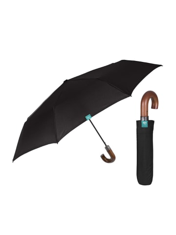 PERLETTI Taschenschirm in Schwarz - Ø 104 cm