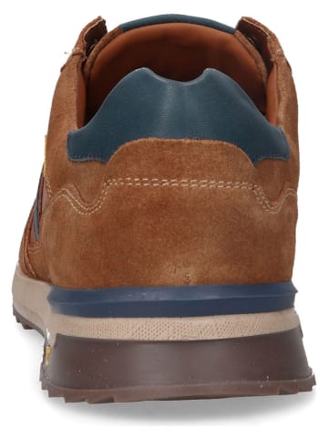 Camel Active Skórzane sneakersy w kolorze jasnobrązowo-niebieskim