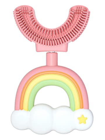 Techkidz U-förmige Zahnbürste "Rainbow" in Rosa - ab 3 Jahren