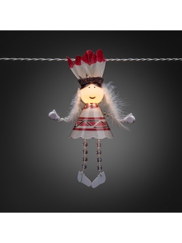 Konstsmide Decoratieve ledlichtketting "Indianen" wit/rood
