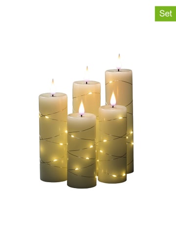 Konstsmide 5er-Set: LED-Kerzen in Weiß