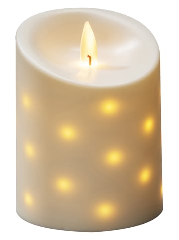 Konstsmide Świeca LED w kolorze białym - wys. 13,5 x Ø 10,5 cm