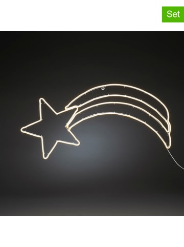 Konstsmide LED-Fenstersilhouette "Komet'' in Warmweiß - (L)37,5 x (B)82 cm