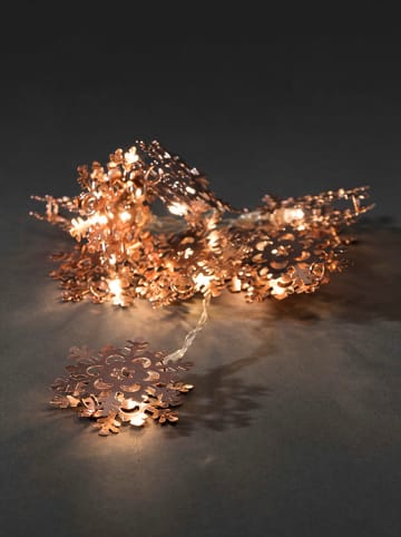 Konstsmide LED-Girlande ''Snowflakes'' in Kupfer - (L)90 cm