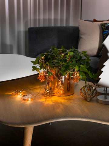 Konstsmide Girlanda LED "Snowflakes" w kolorze miedzianym - dł. 90 cm