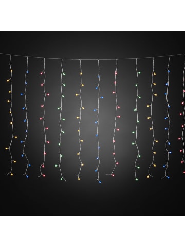 Konstsmide LED-Lichtervorhang ''Eisregen'' in Bunt - (L)100 x (B)507 cm
